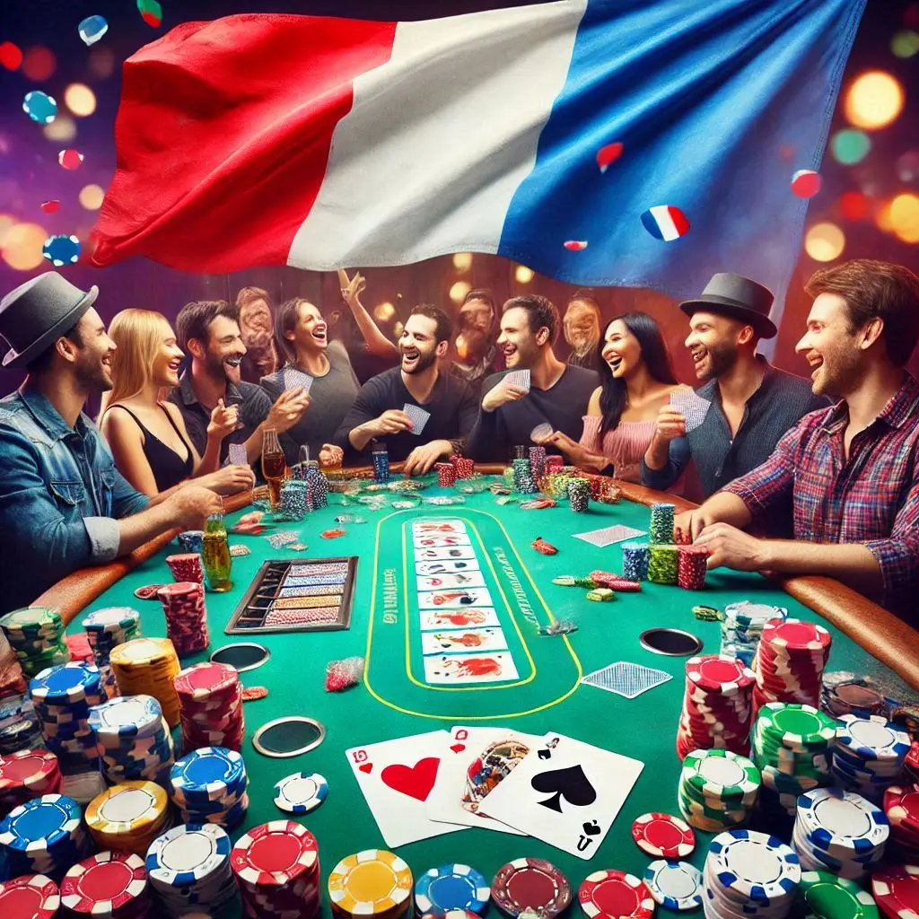 poker et drapeau de la France POKERSTARS CASINO